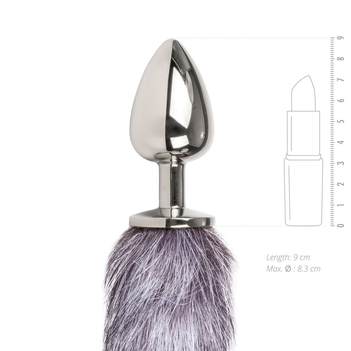 Easytoys Fetish - Fox Tail Plug No. 4 - Silver