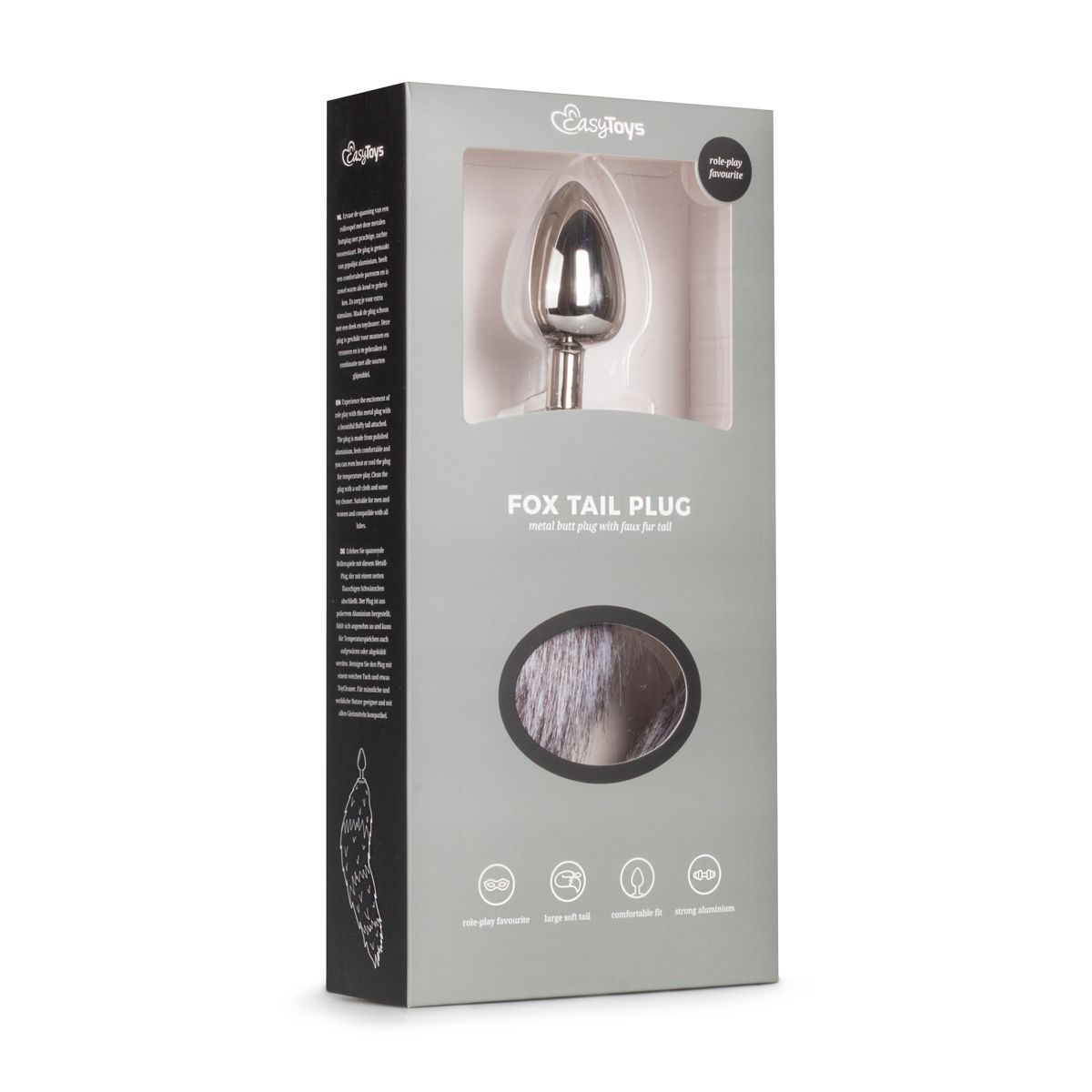 Easytoys Fetish - Fox Tail Plug No. 4 - Silver