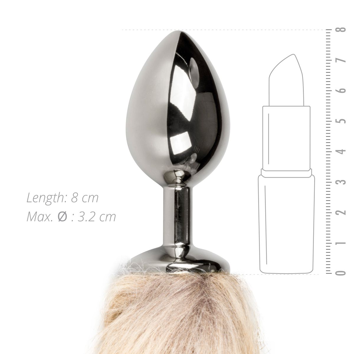 Easytoys Fetish - Fox Tail Plug No. 2 - Silver