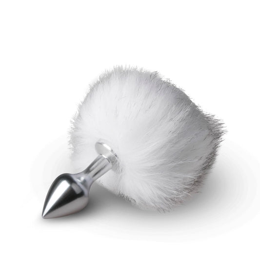 Easytoys Fetish - Bunny Tail Plug No. 1 - Silver/White