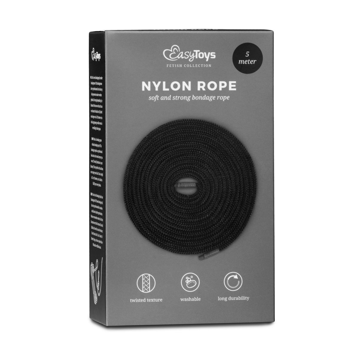 Easytoys Fetish - Black Bondage Rope - 5m