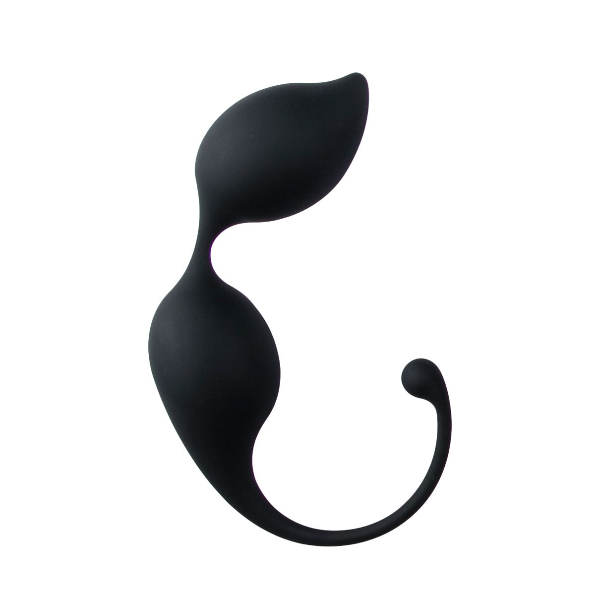 Black curved kegel balls with flexible loop