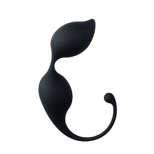 Black curved kegel balls with flexible loop