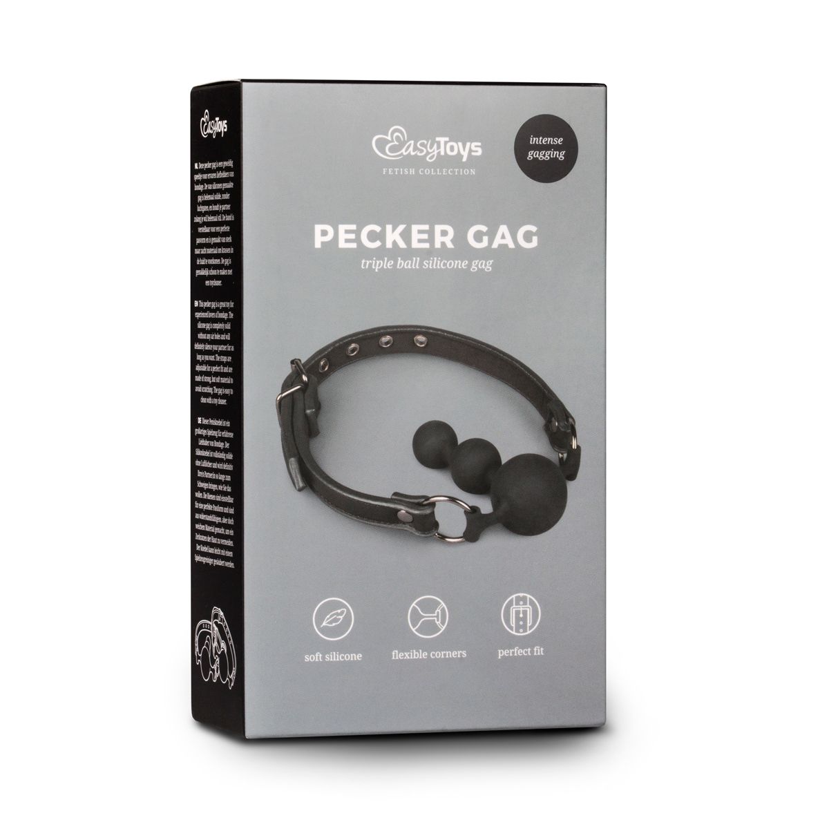 Easytoys Fetish - Ball Gag With Silicone Beads - Black