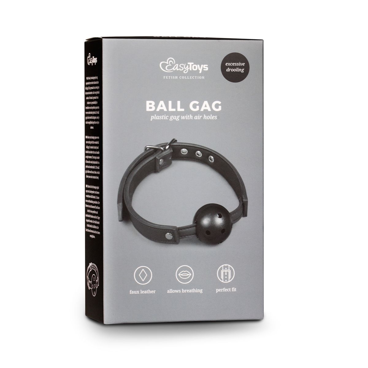 Easytoys Fetish - Ball Gag With PVC Ball - Black