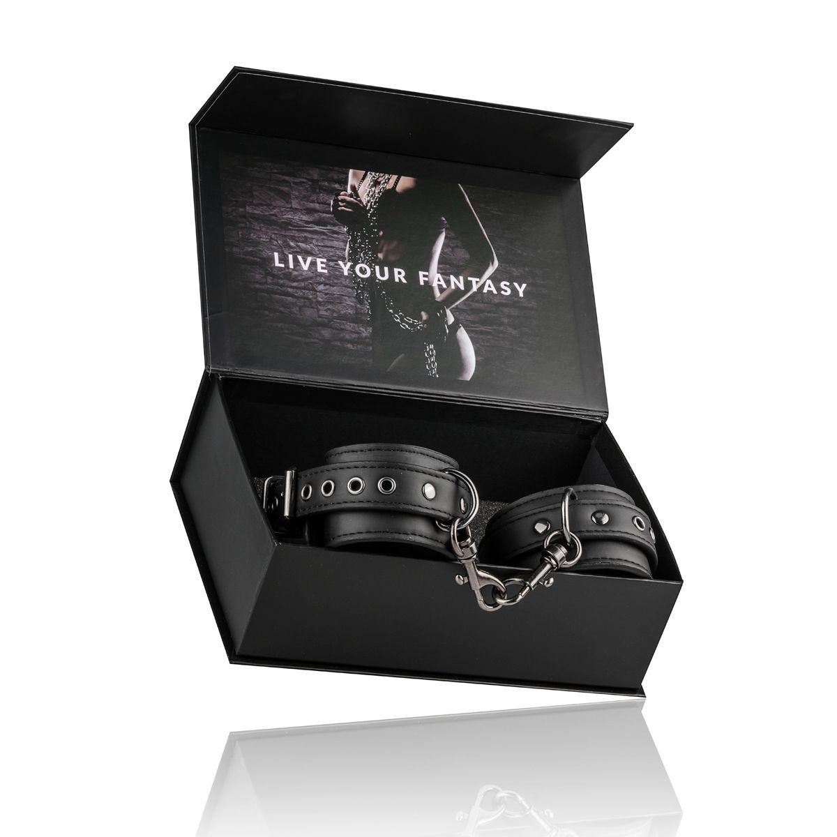 Easytoys Fetish - Faux Leather Handcuffs - Black