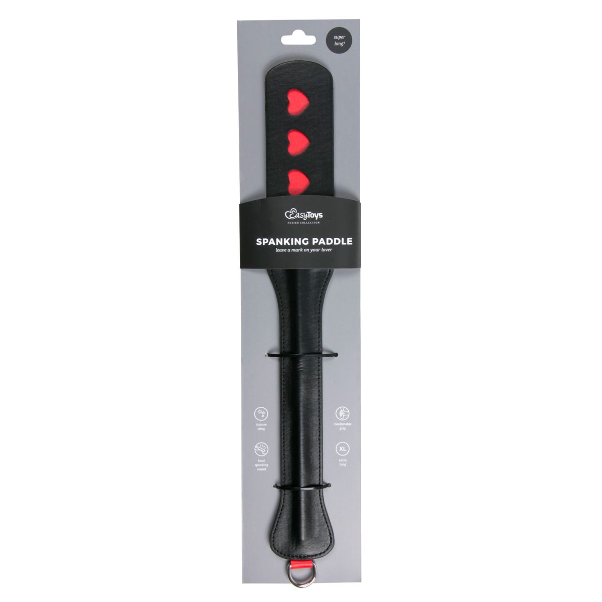 Easytoys Fetish - Long Leather Paddle With Heart