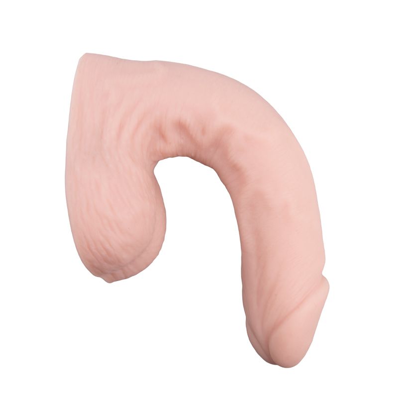 Flesh-tone Limpy Dick large packer with soft curved shape