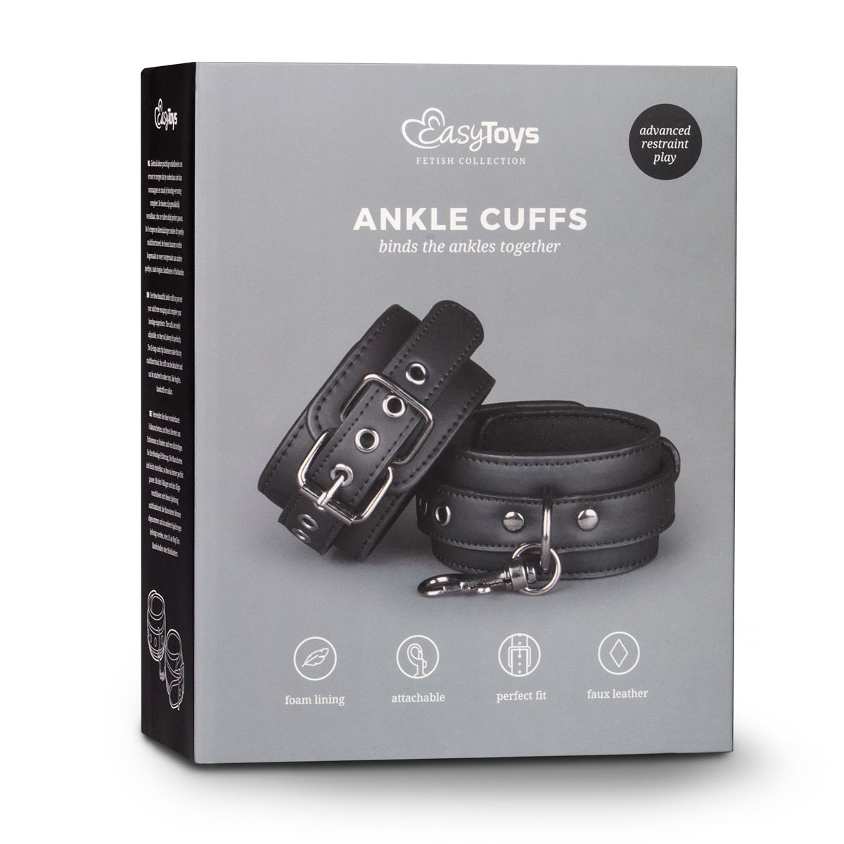 Easytoys Fetish - ankle cuffs - Black