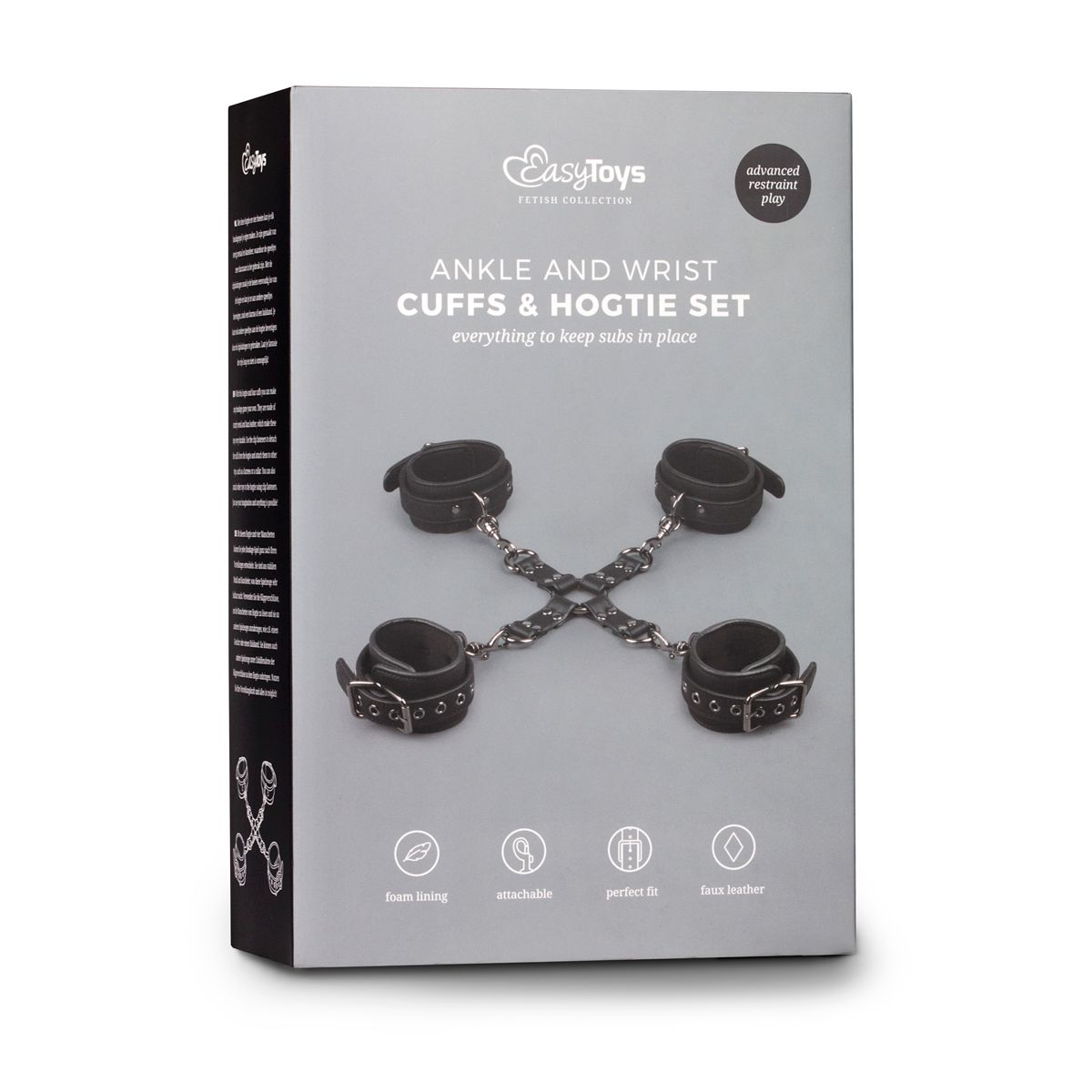 Easytoys Fetish - Hogtie With Hand and Anklecuffs - Black