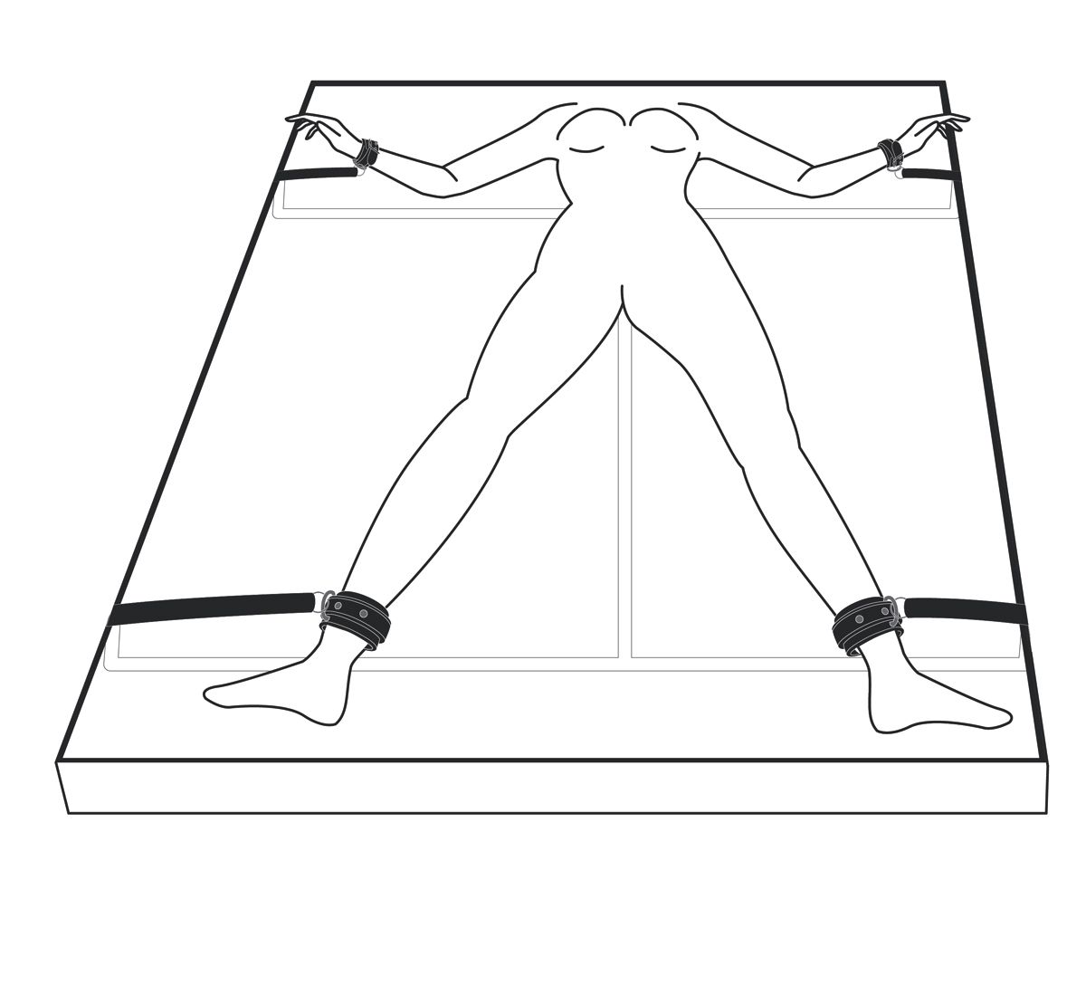 Easytoys Fetish - Under Mattress Restraint Set