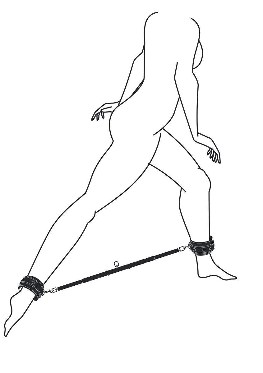 Easytoys Fetish - Expander Spreader Bar and Cuffs Set