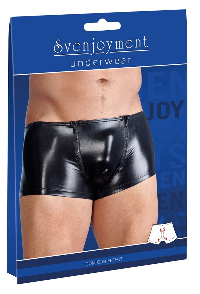 Wet look Men's Zippered Boxers