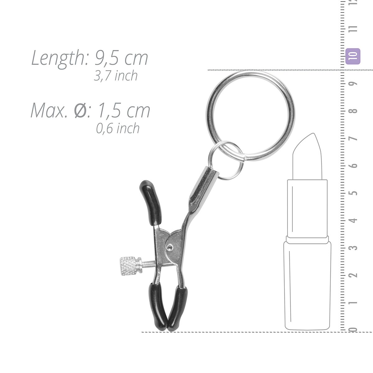 Easytoys Fetish - Metal Nipple Clamps With Ring