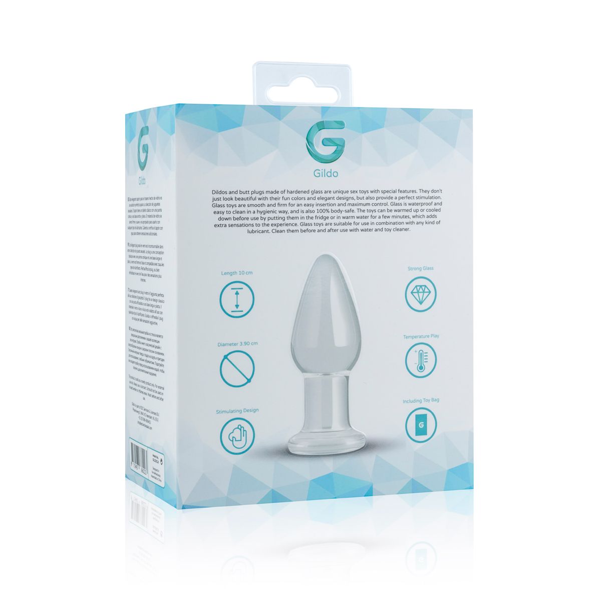Clear Glass Buttplug