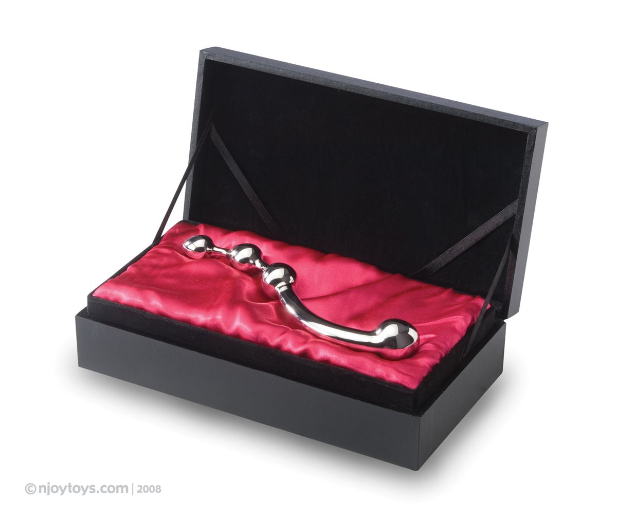 Njoy Fun Wand - G-Spot/Prostate Dildo - Silver
