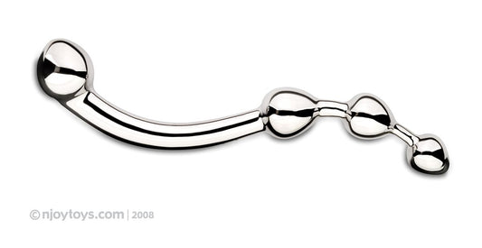 Njoy Fun Wand - G-Spot/Prostate Dildo - Silver