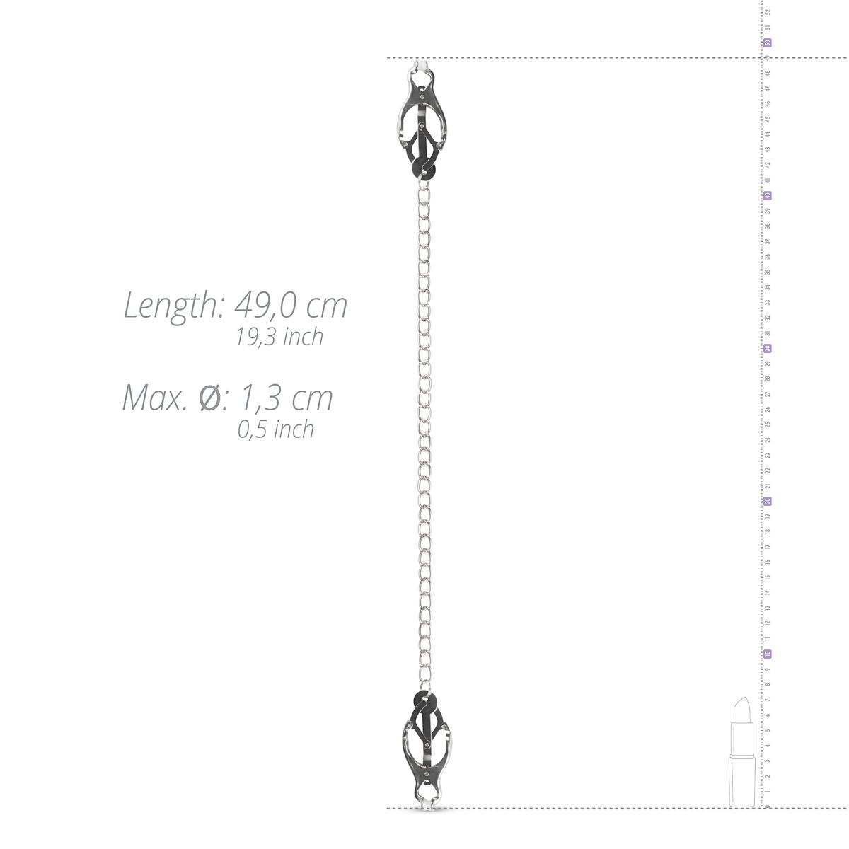 Easytoys Fetish - Japanese Clover Clamps With Chain