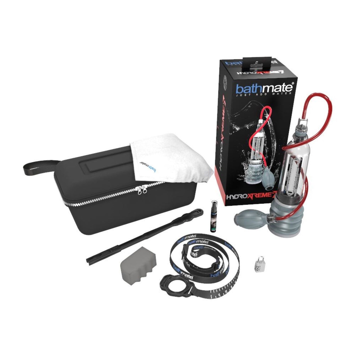 Bathmate HydroXtreme 7 pump set with accessories and packaging