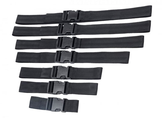 Master Series Subdued full body trap set with black restraint straps