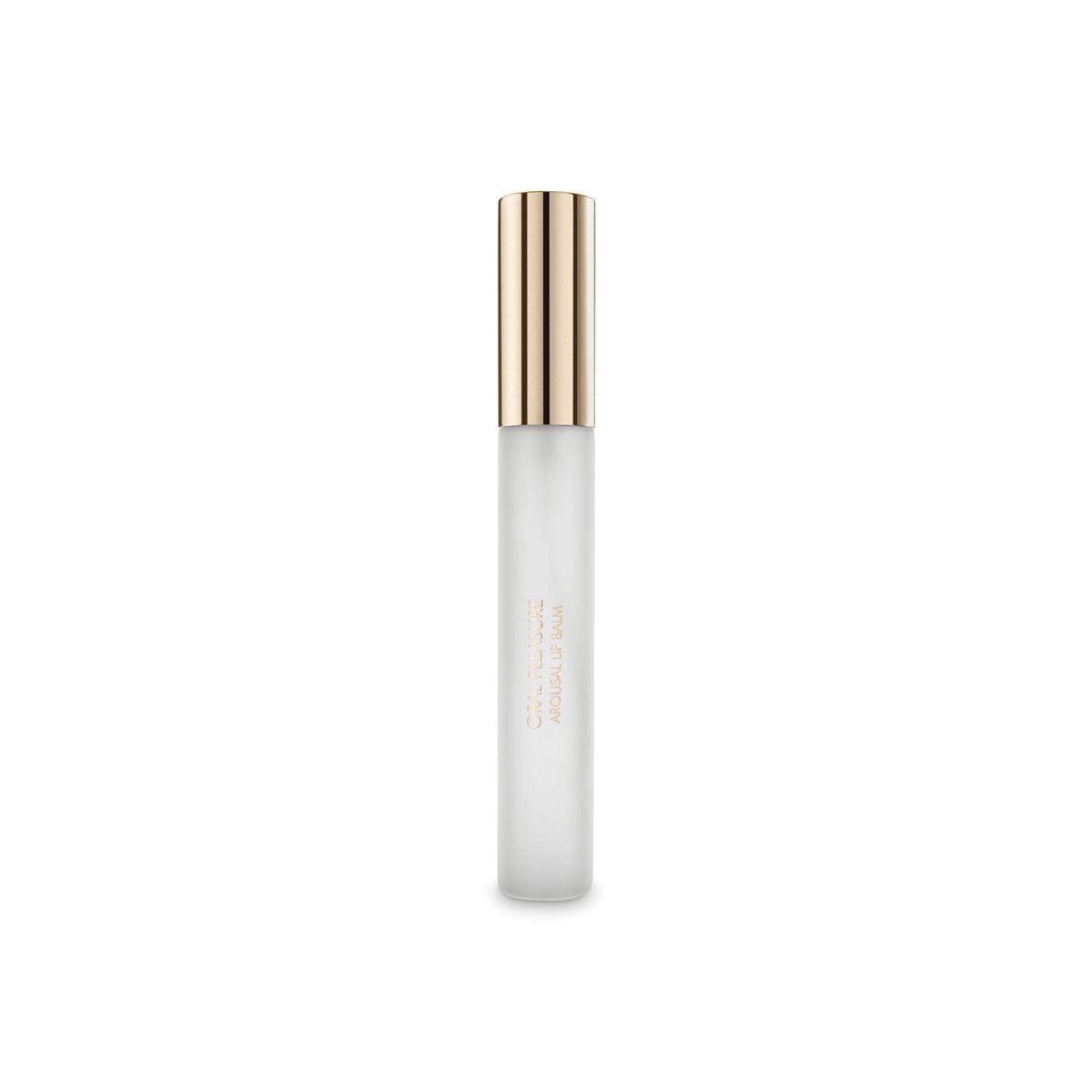 Oral Pleasure clear lip gloss with gold cap