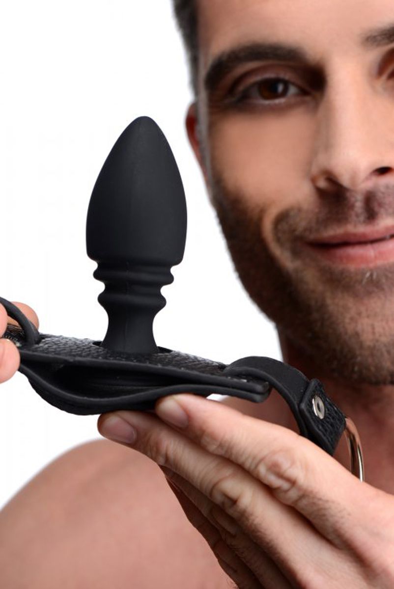 Harness With Cock Ring And Anal Plug