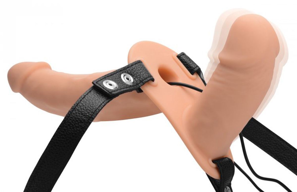 Power Pegger Double Strap-On Vibrator