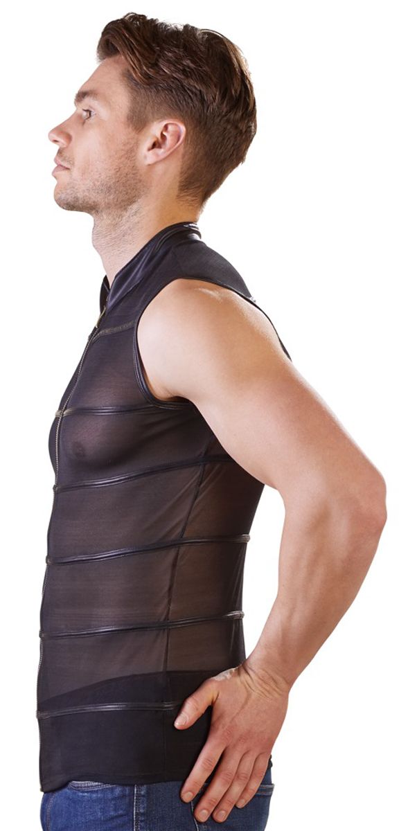 Powernet Shirt With Wetlook Stripes