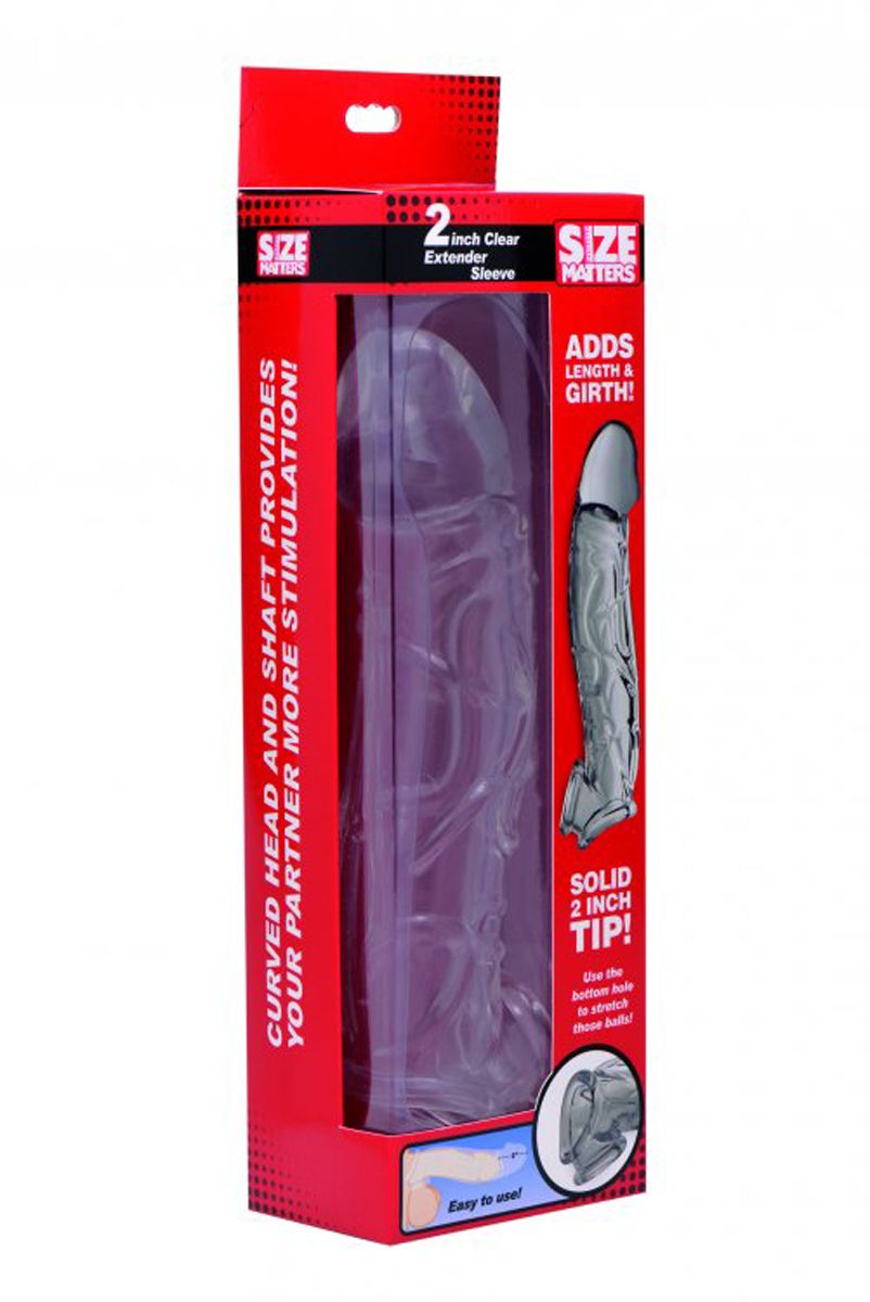 Size Matters - Clear Extender Curved Penis Sleeve