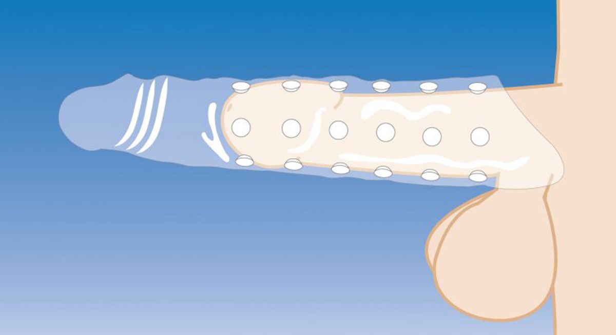 Extender Penis Sleeve With Nubs - Clear