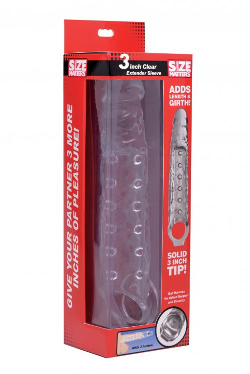 Extender Penis Sleeve With Nubs - Clear