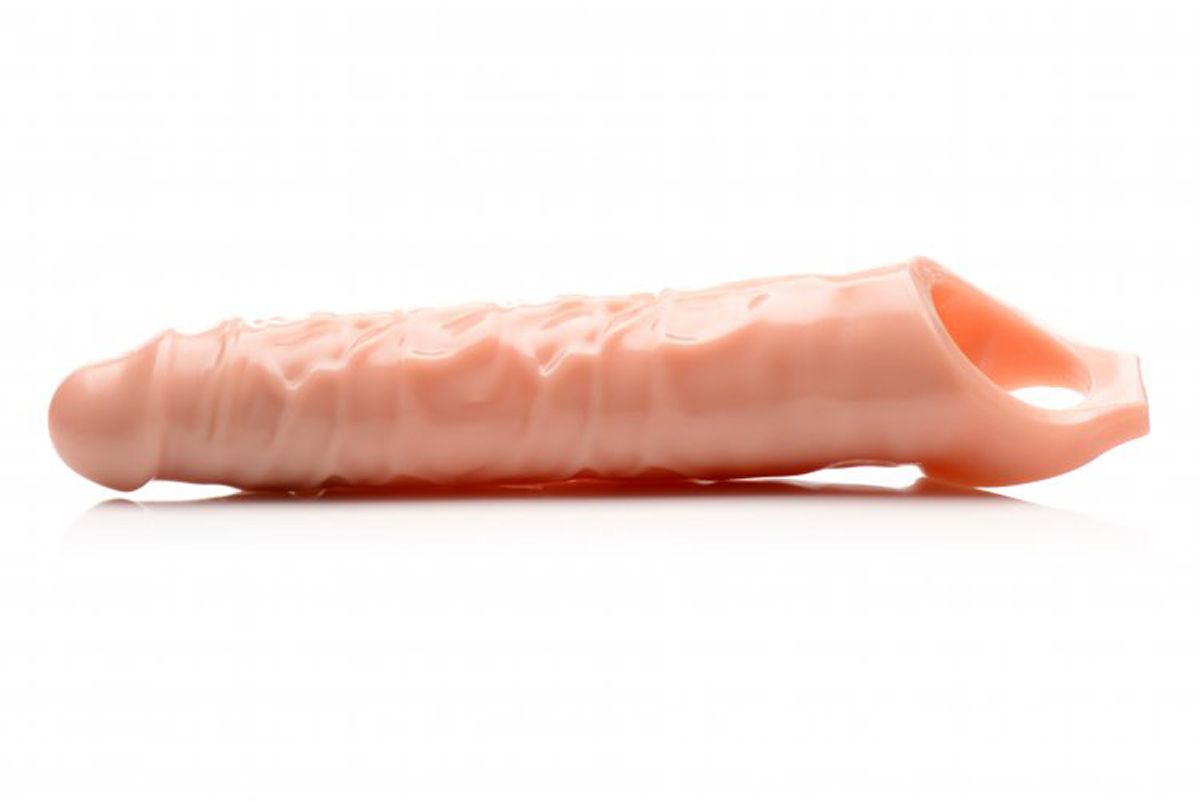 Extender Penis Sleeve With Nubs - Light Skin