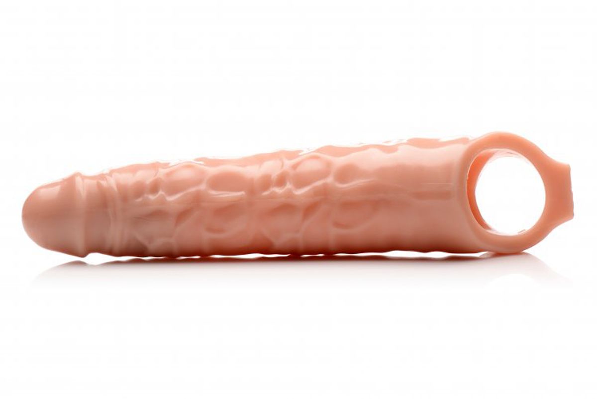 Extender Penis Sleeve With Nubs - Light Skin