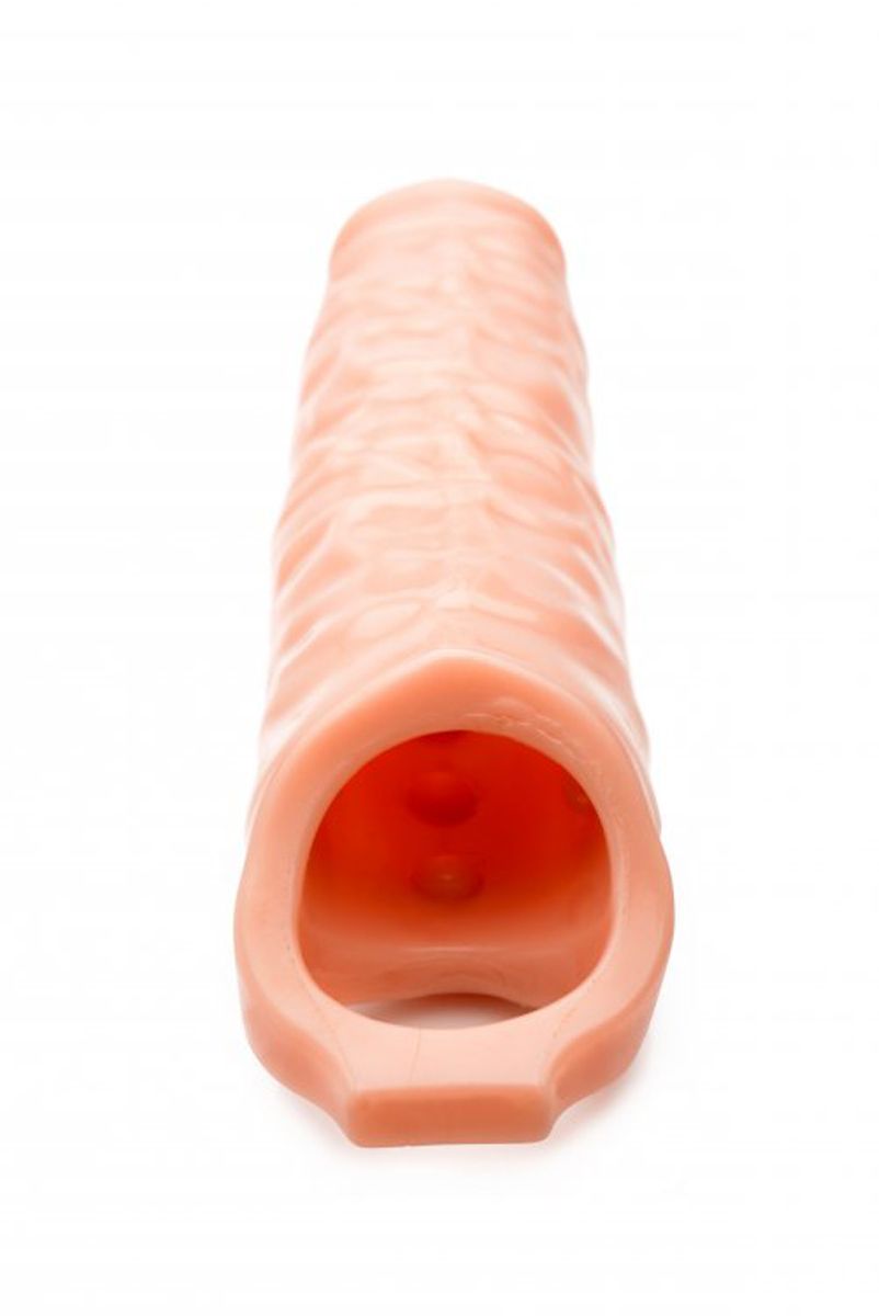 Extender Penis Sleeve With Nubs - Light Skin
