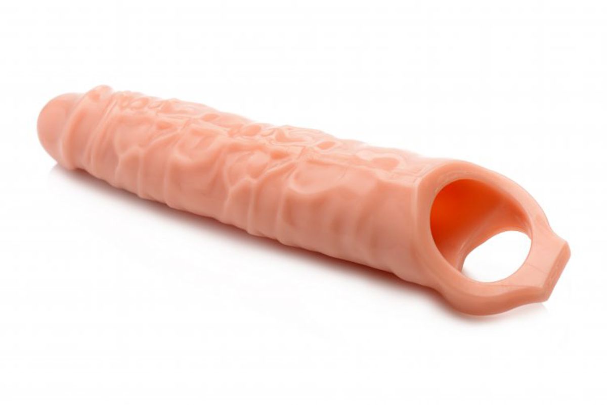 Extender Penis Sleeve With Nubs - Light Skin