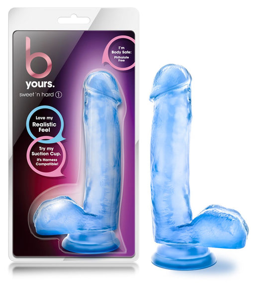 B Yours Sweet 'N Hard Realistic Dildo - Blue