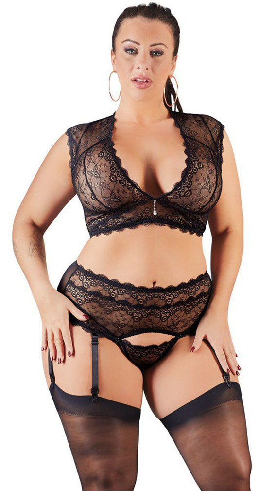 Lace Suspender Set