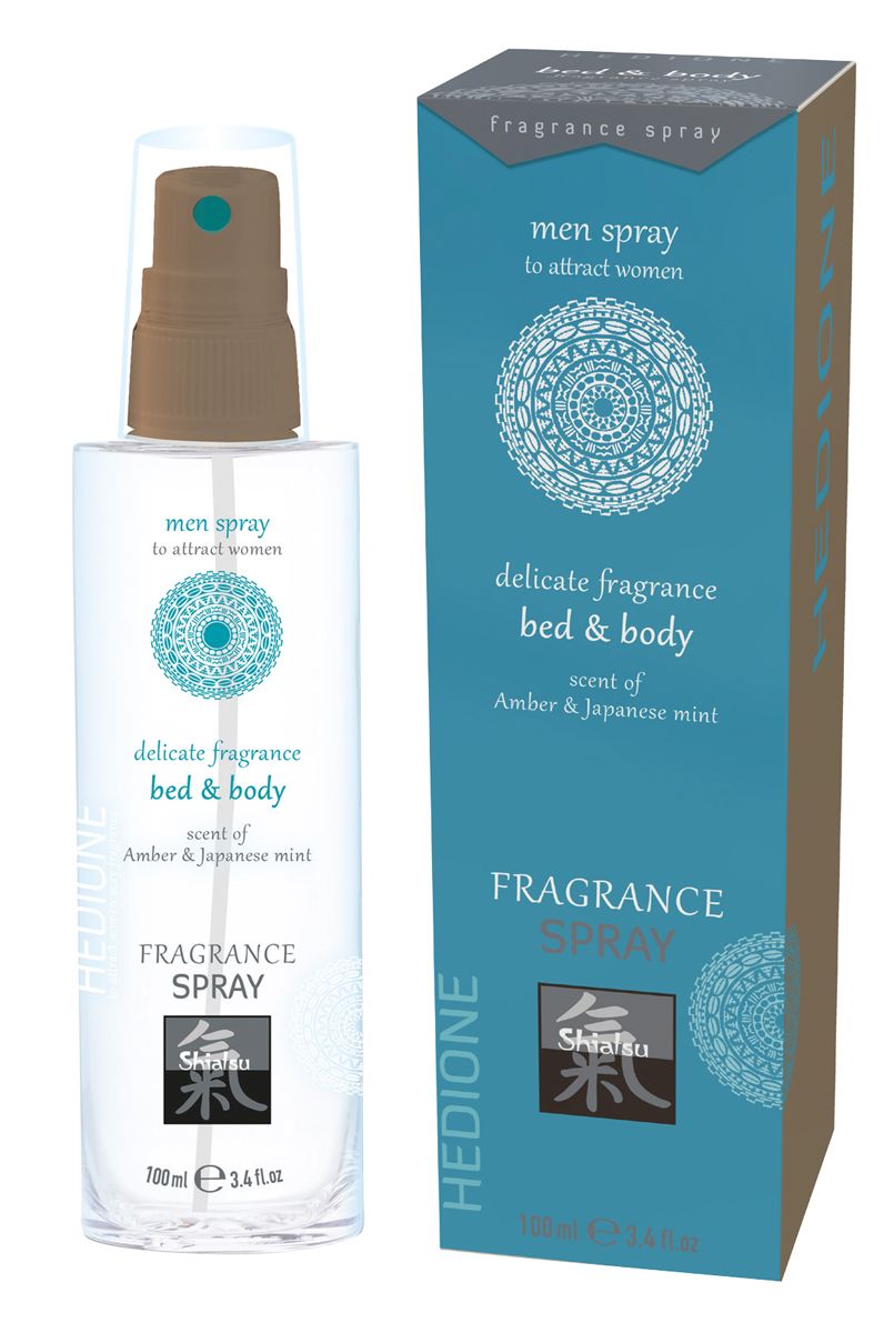 Shiatsu pheromone bed and body fragrance for men with box