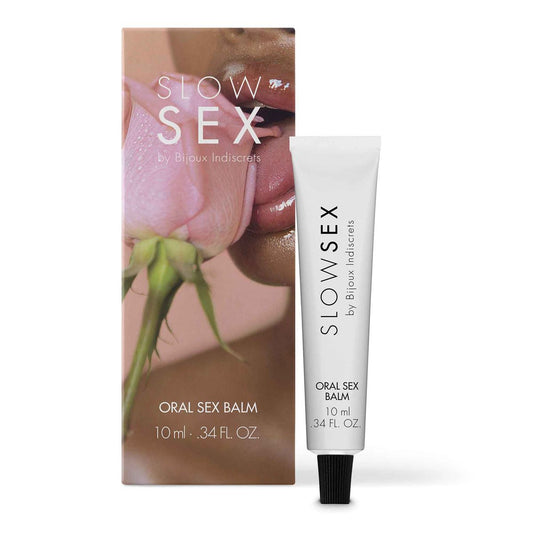 Bijoux Indiscrets Slow Sex oral balm 10 ml tube and box