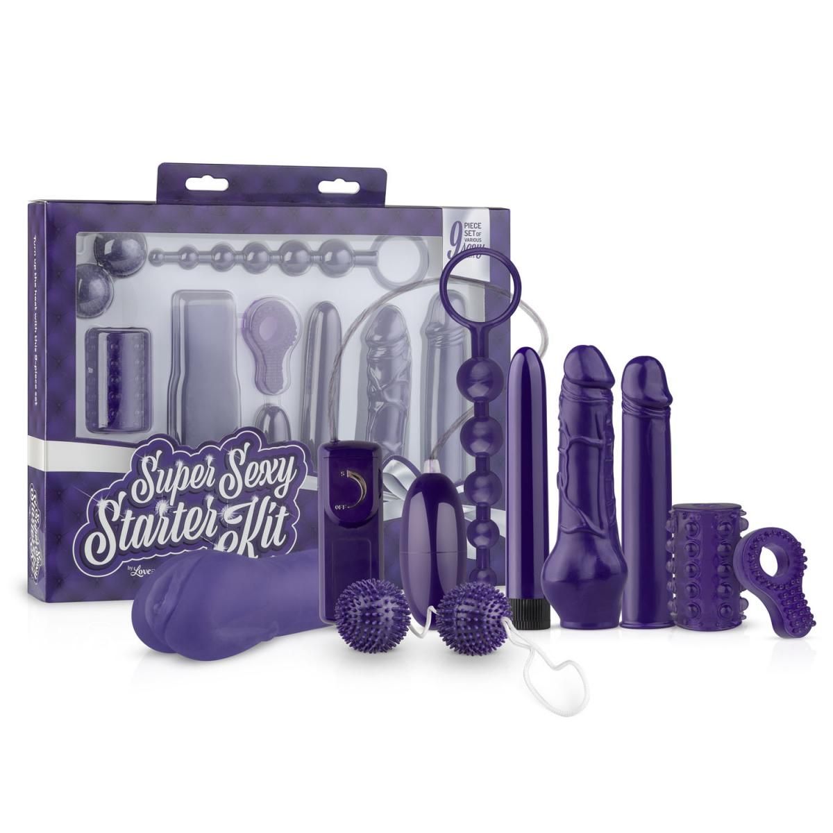 Loveboxxx Super Sexy Starter Kit with purple accessories