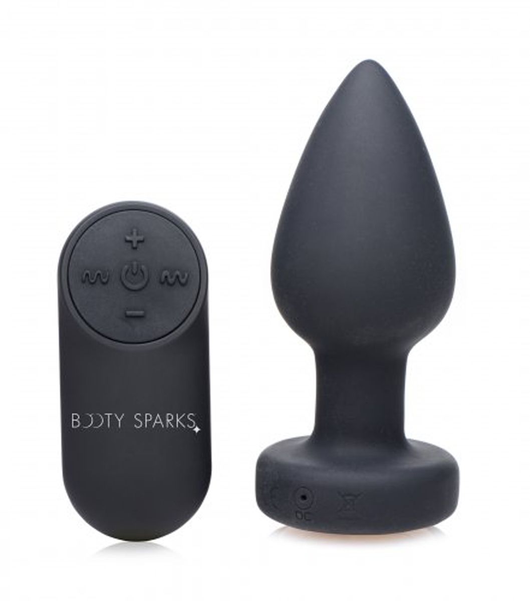 Booty Sparks - Vibrating LED Light Butt Plug - Medium