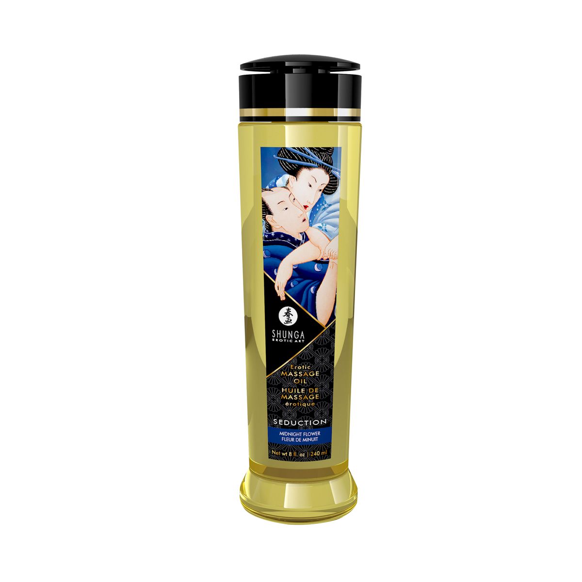 Shunga Seduction Midnight Flower massage oil 240 ml bottle