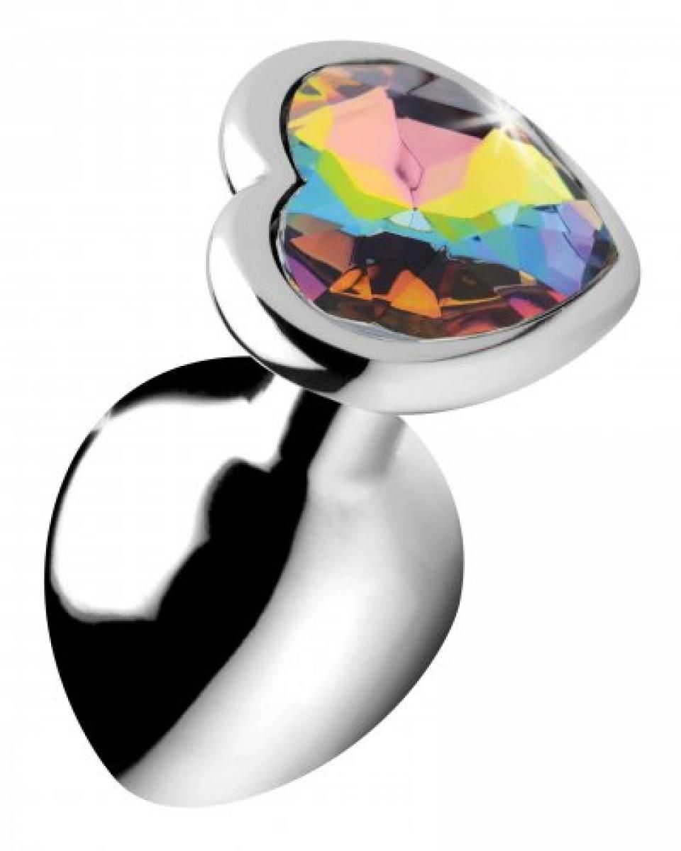Booty Sparks - Rainbow Heart Butt Plug - Medium