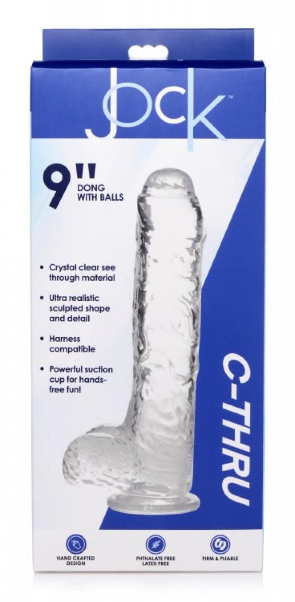 Jock C-Thru Transparent Dildo - 25 cm.