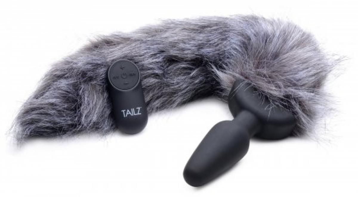 Vibrating Anal Plug With Tail - Fox