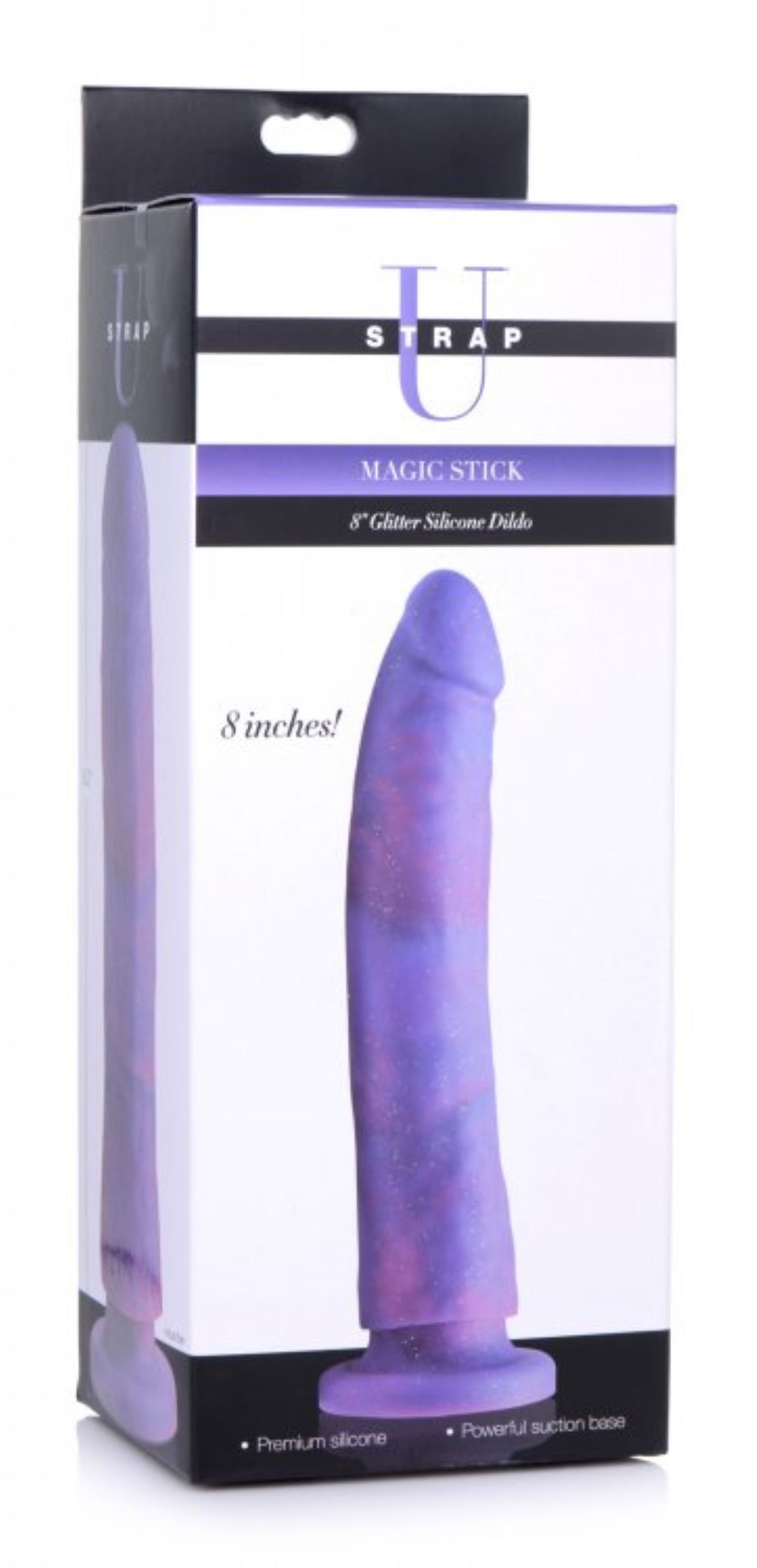 Strap U - Magic Stick Silicone Dildo With Glitter - 20 cm