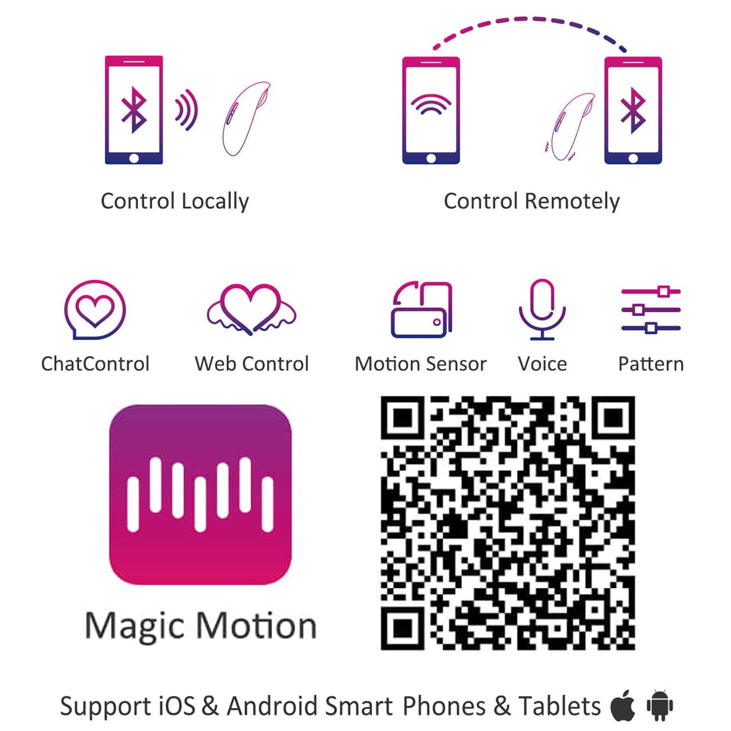 Magic Motion - Vini App-Controlled Vibrating Egg - Coral/Yellow