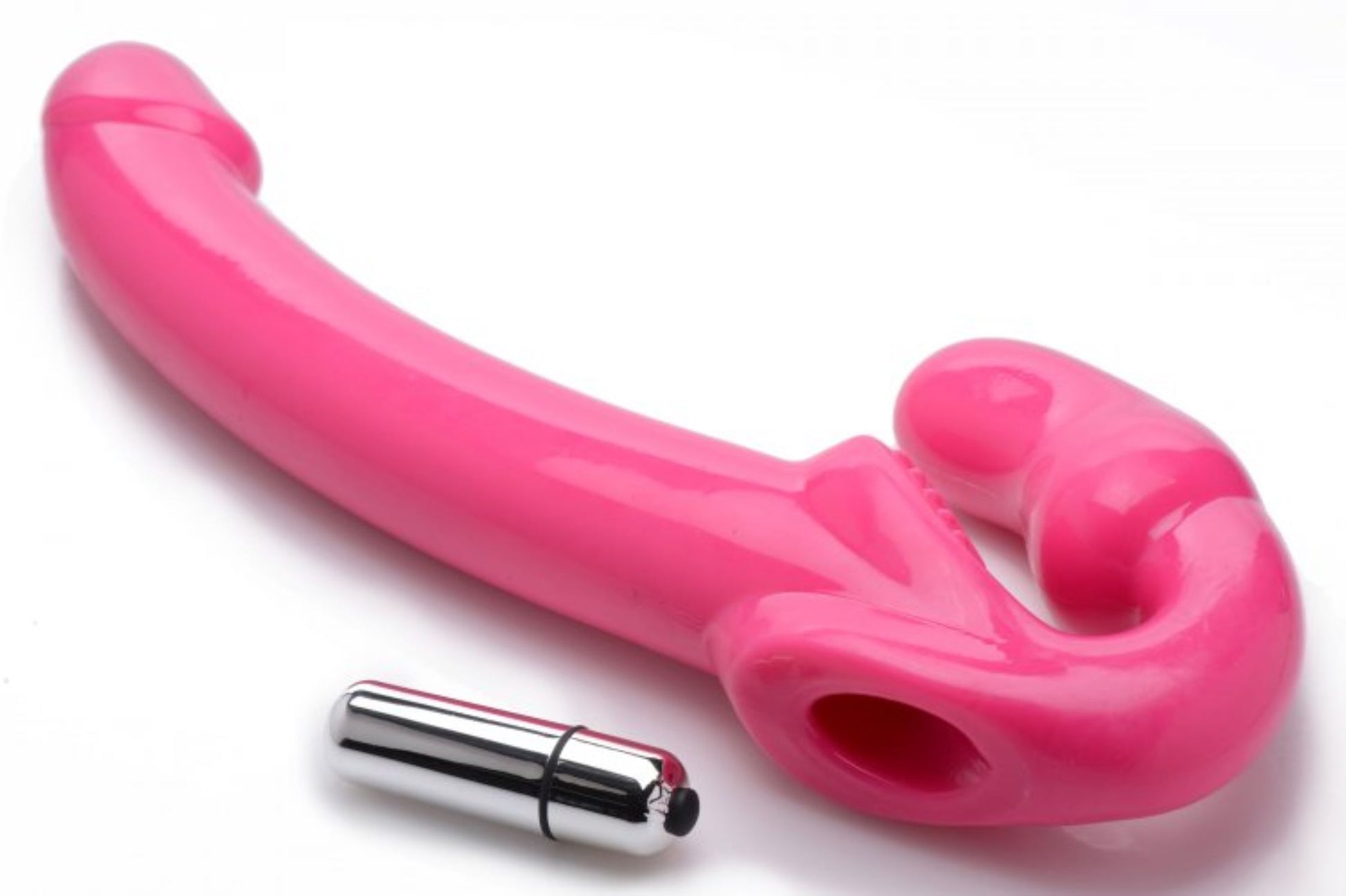 Revolver Vibrating Strapless Strap-On XXL - Pink