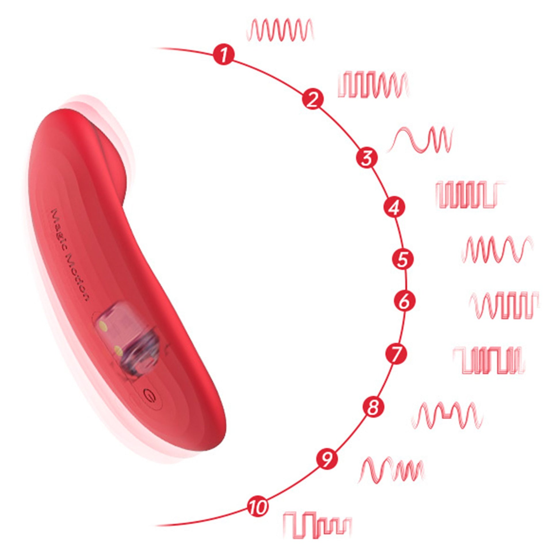 Magic Motion - App Controlled Nyx Smart Panty Vibrator - Red