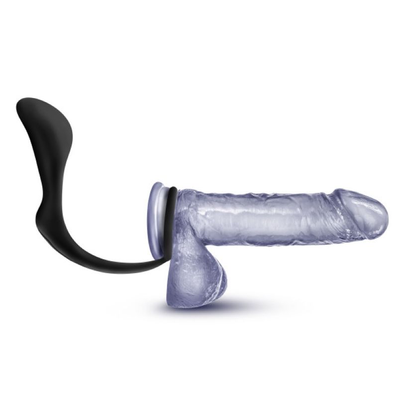 Anal Adventures Platinum - Cock Ring Anal Plug
